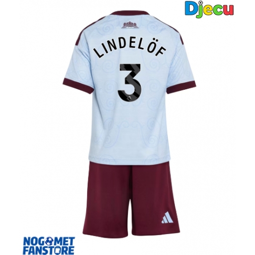 Aston Villa Victor Lindelof #3 Rezervni Dres za djecu 2026-27 Kratak Rukav (+ Kratke hlače)